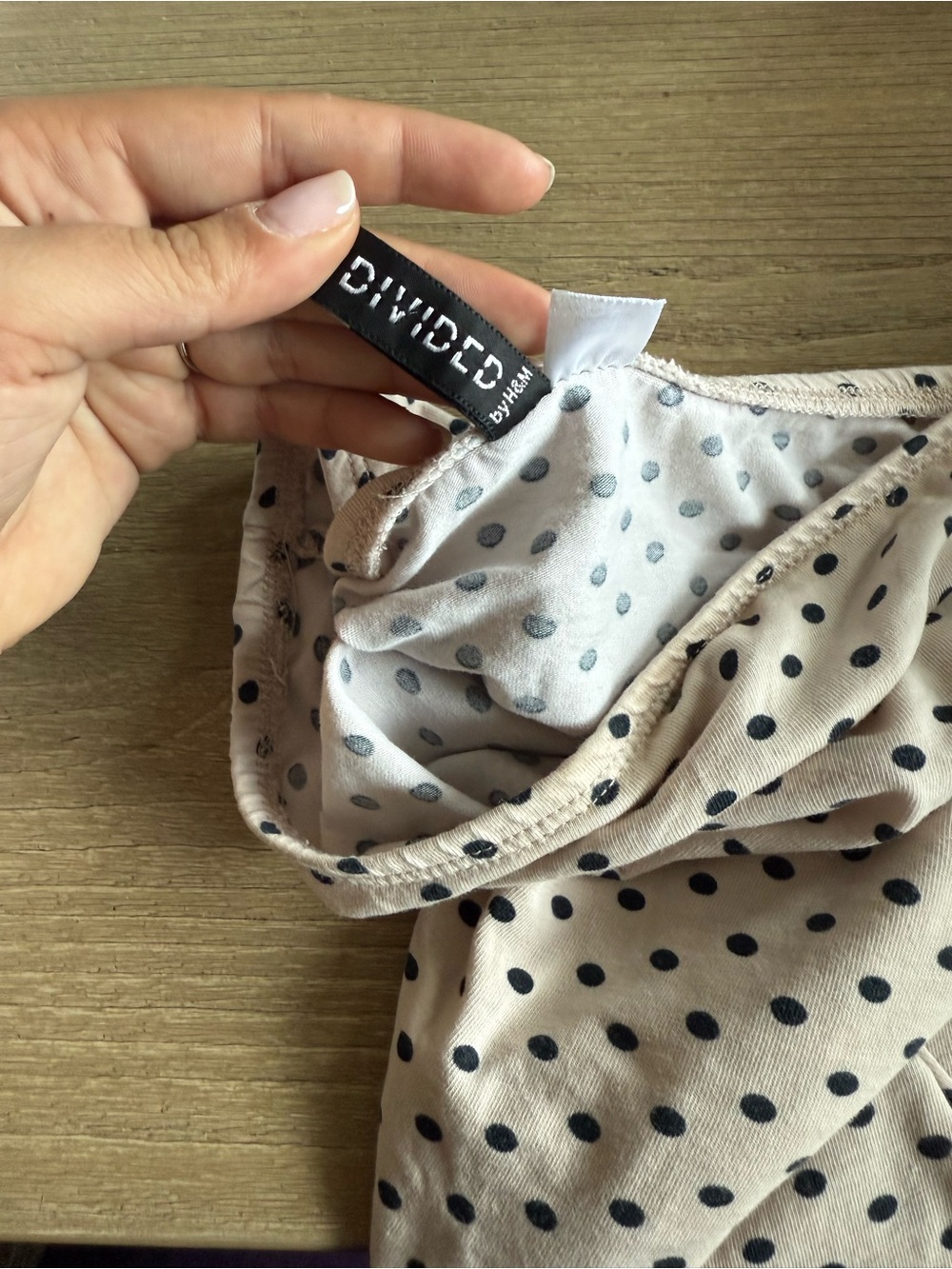 H&M Cream Strapless Polka Dot Tube Top - Picture 5 of 6